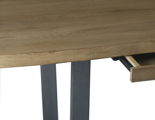 Rhode Live Edge Hardwood and Wrought Iron Desk