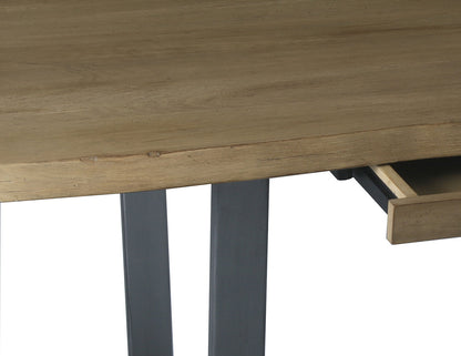 Rhode Live Edge Hardwood and Wrought Iron Desk