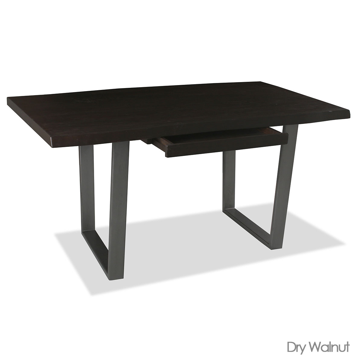 Rhode Live Edge Hardwood and Wrought Iron Desk