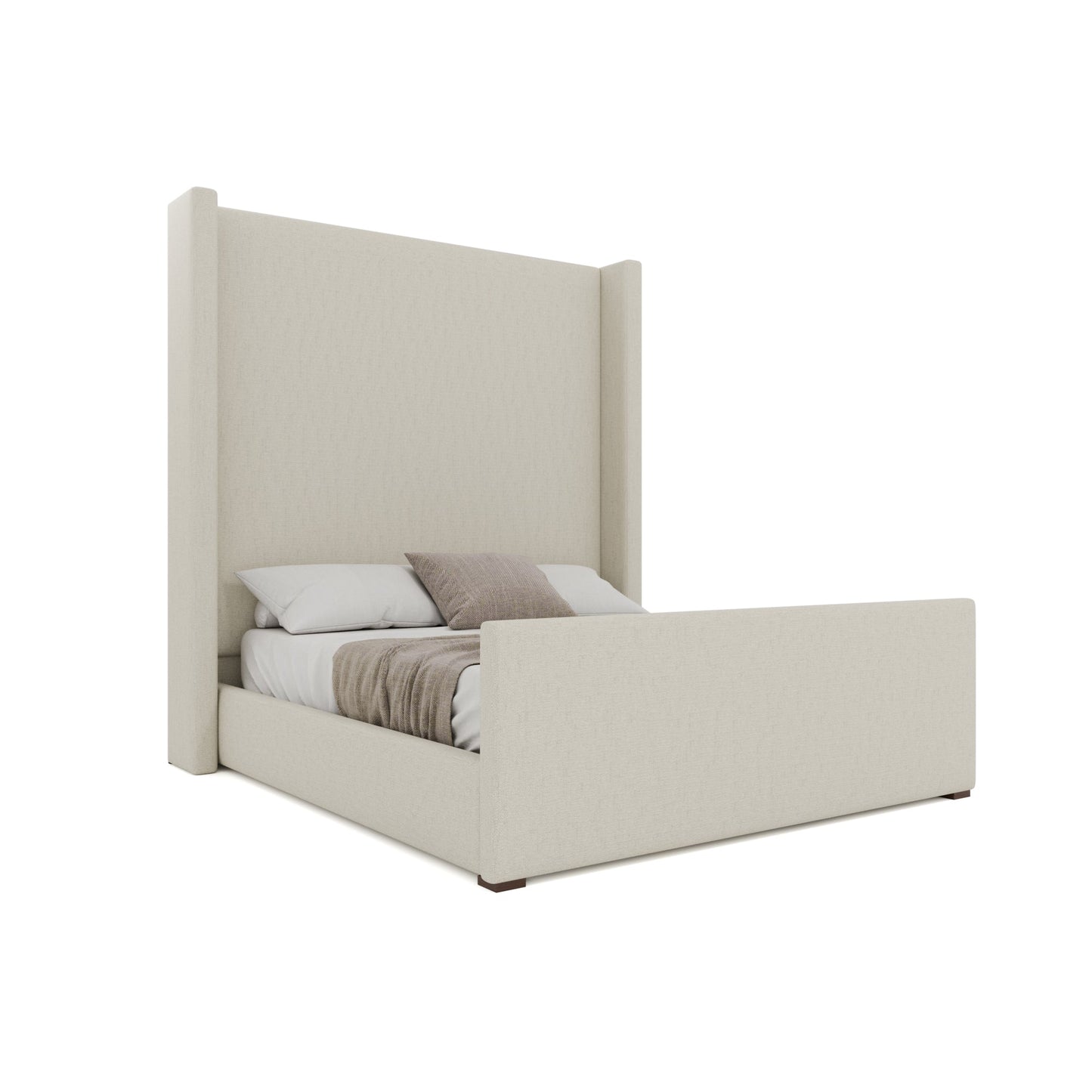 Aylet Plain Luxe Footboard Upholstered Bed