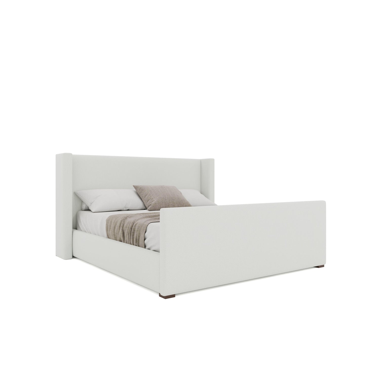 Aylet Plain Luxe Footboard Upholstered Bed