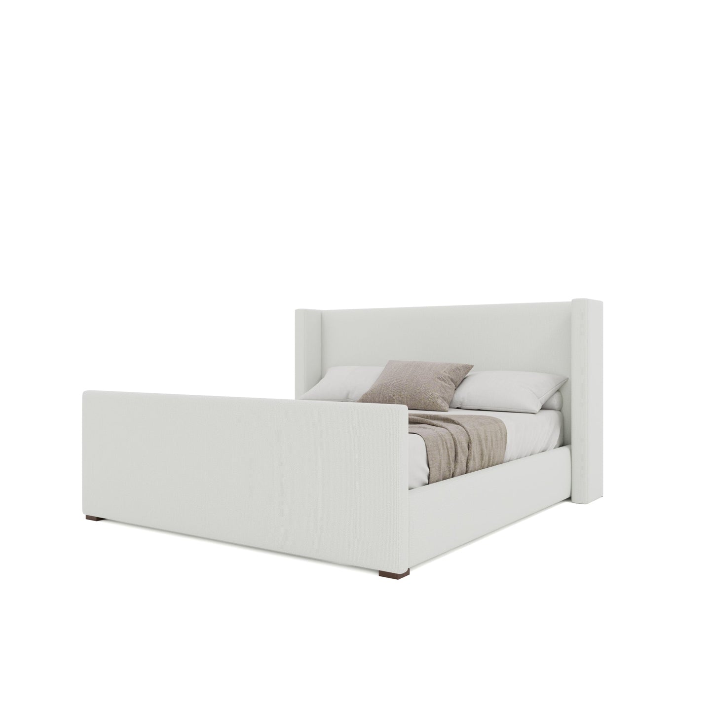 Aylet Plain Luxe Footboard Upholstered Bed