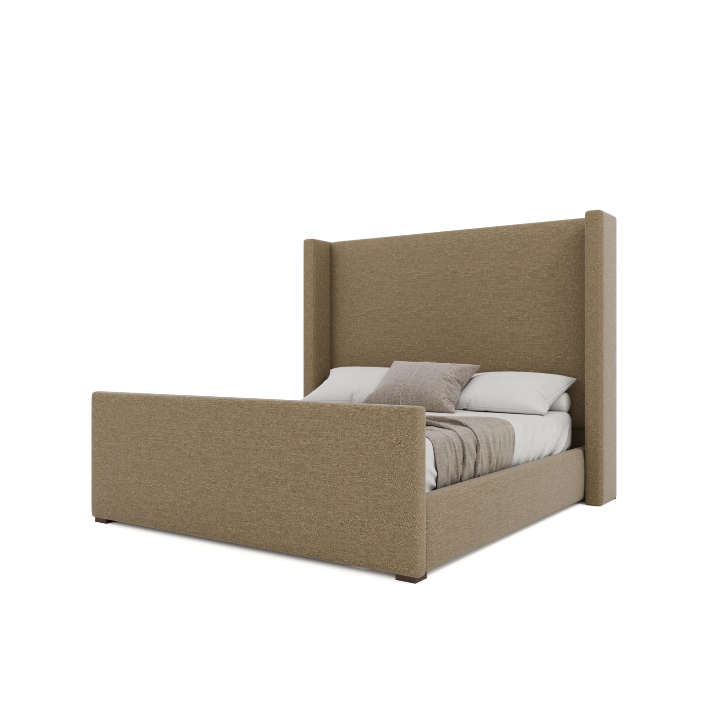 Aylet Plain Luxe Footboard Upholstered Bed