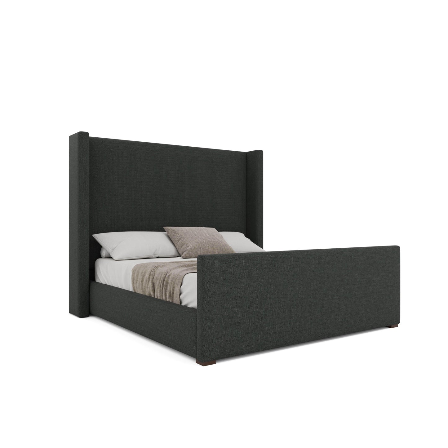 Aylet Plain Luxe Footboard Upholstered Bed