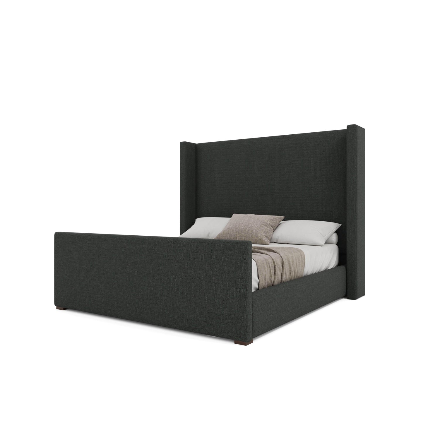 Aylet Plain Luxe Footboard Upholstered Bed