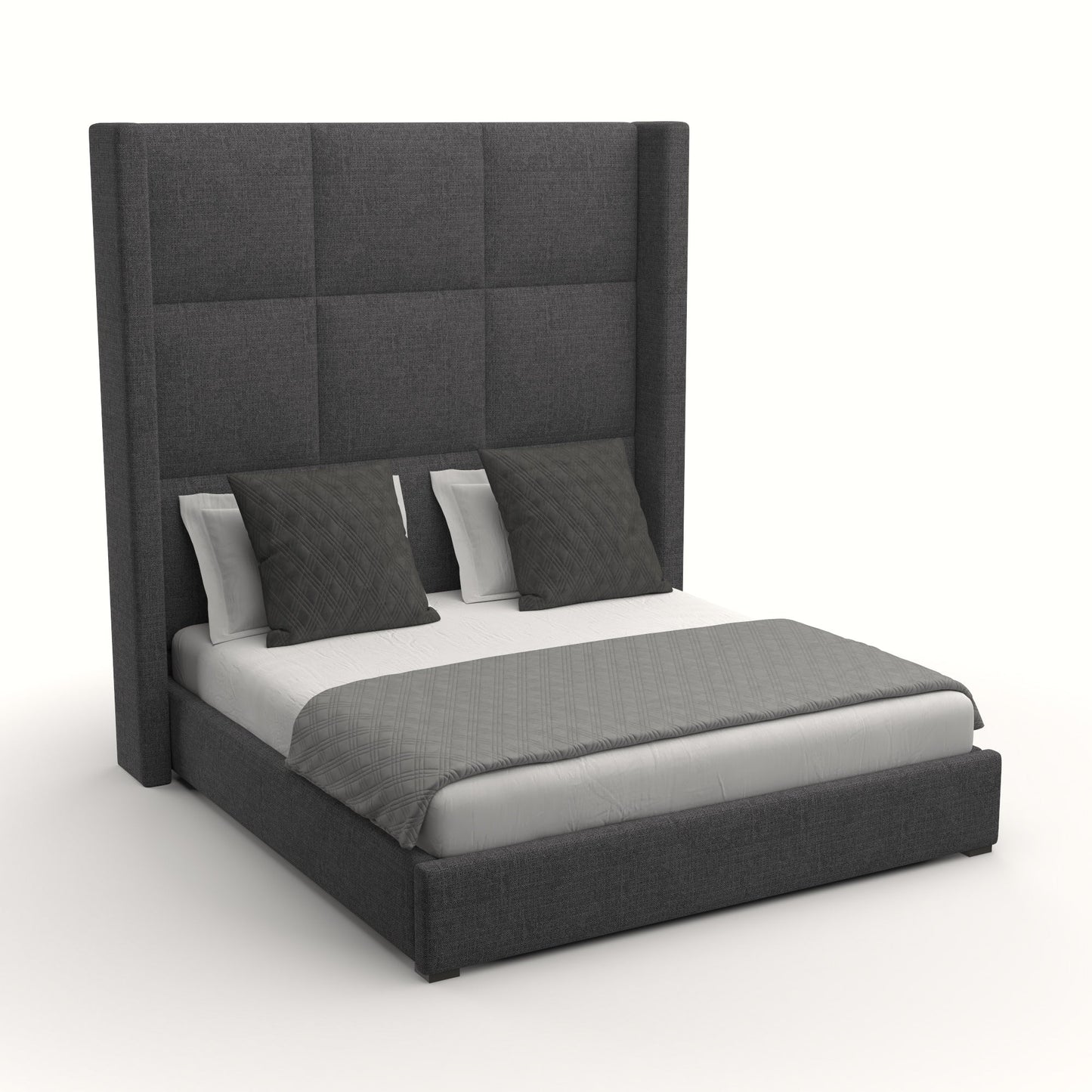 Aylet Square Tufted Height Bed