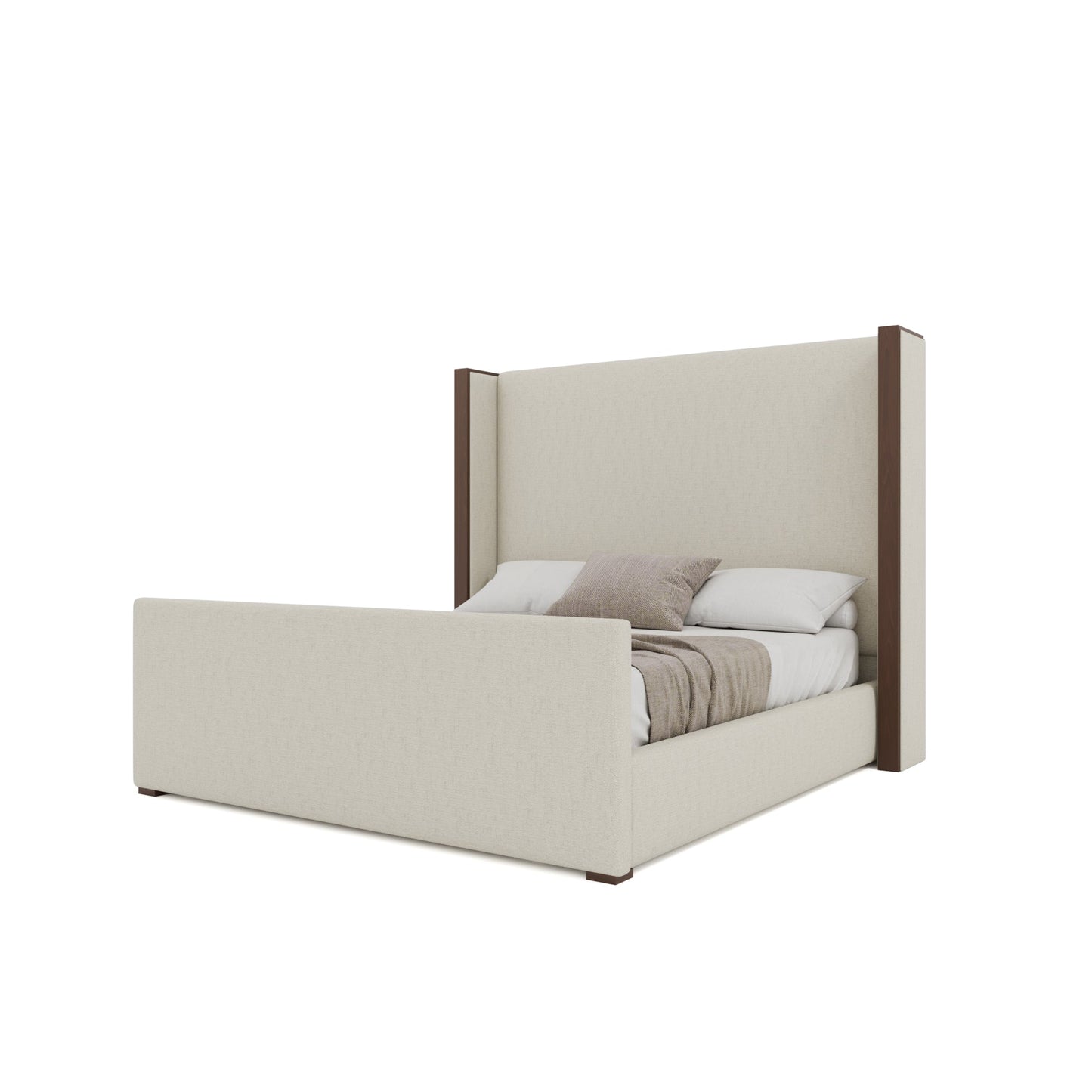 Irenne Luxe Plain Footboard Upholstered Bed