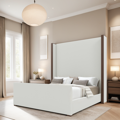 Irenne Luxe Plain Footboard Upholstered Bed