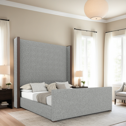 Irenne Luxe Plain Footboard Upholstered Bed