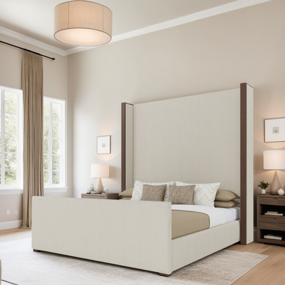 Irenne Luxe Plain Footboard Upholstered Bed