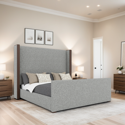 Irenne Luxe Plain Footboard Upholstered Bed