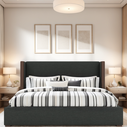 Irenne Luxe Plain Footboard Upholstered Bed