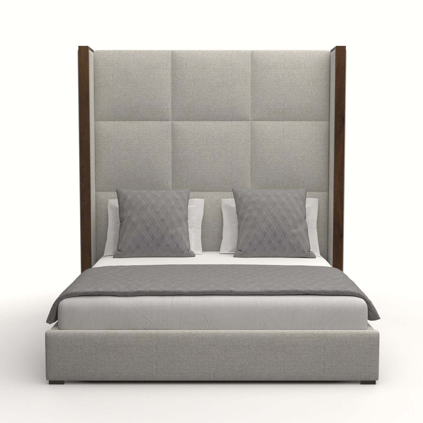 Irenne Square Tufted Height Bed