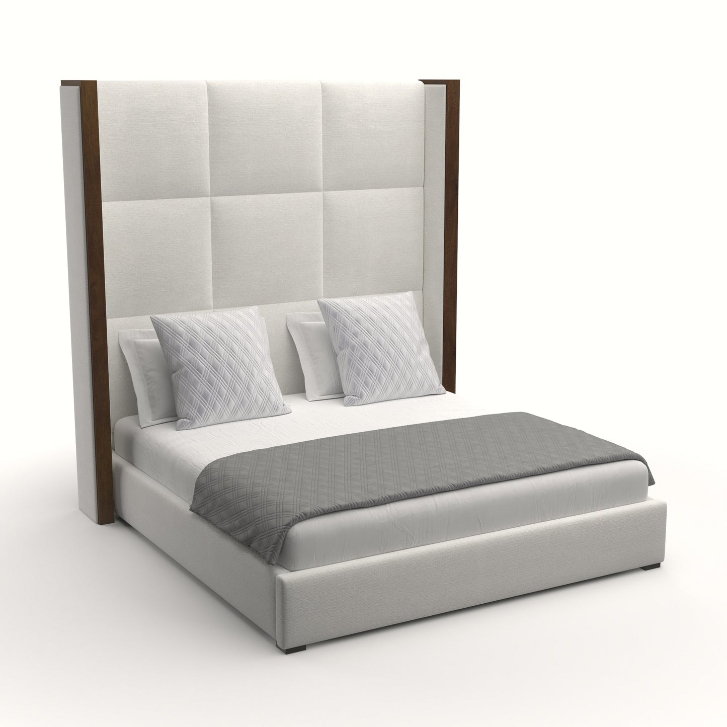Irenne Square Tufted Height Bed