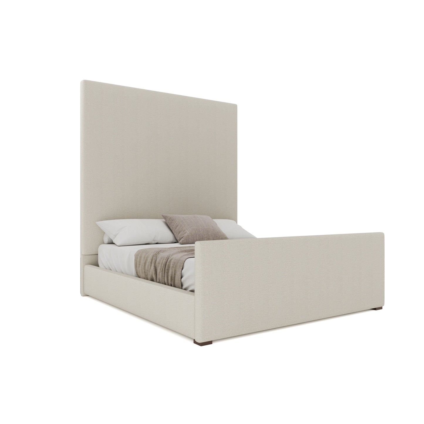 Moyra Plain Luxe Footboard Upholstered Bed