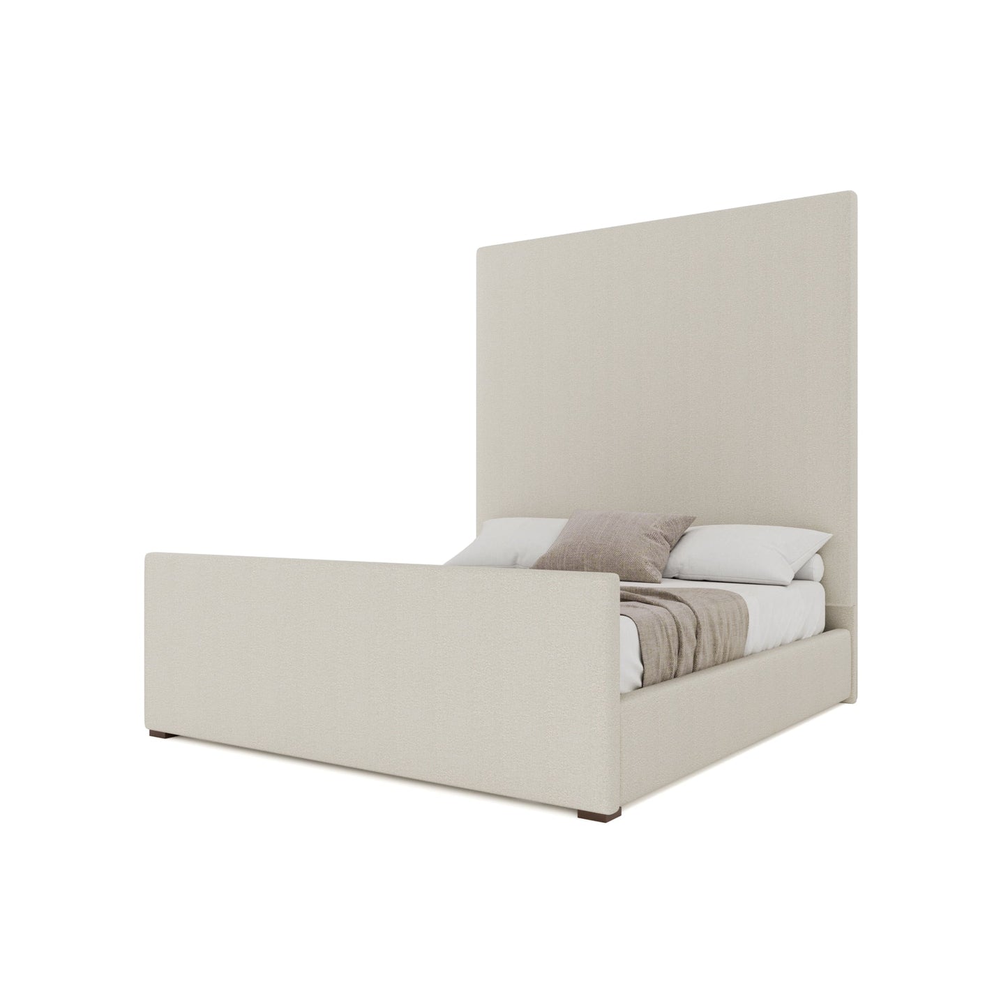 Moyra Plain Luxe Footboard Upholstered Bed
