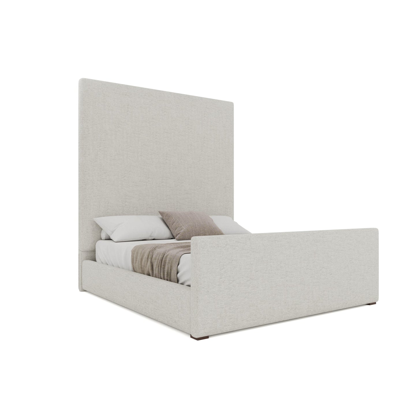 Moyra Plain Luxe Footboard Upholstered Bed