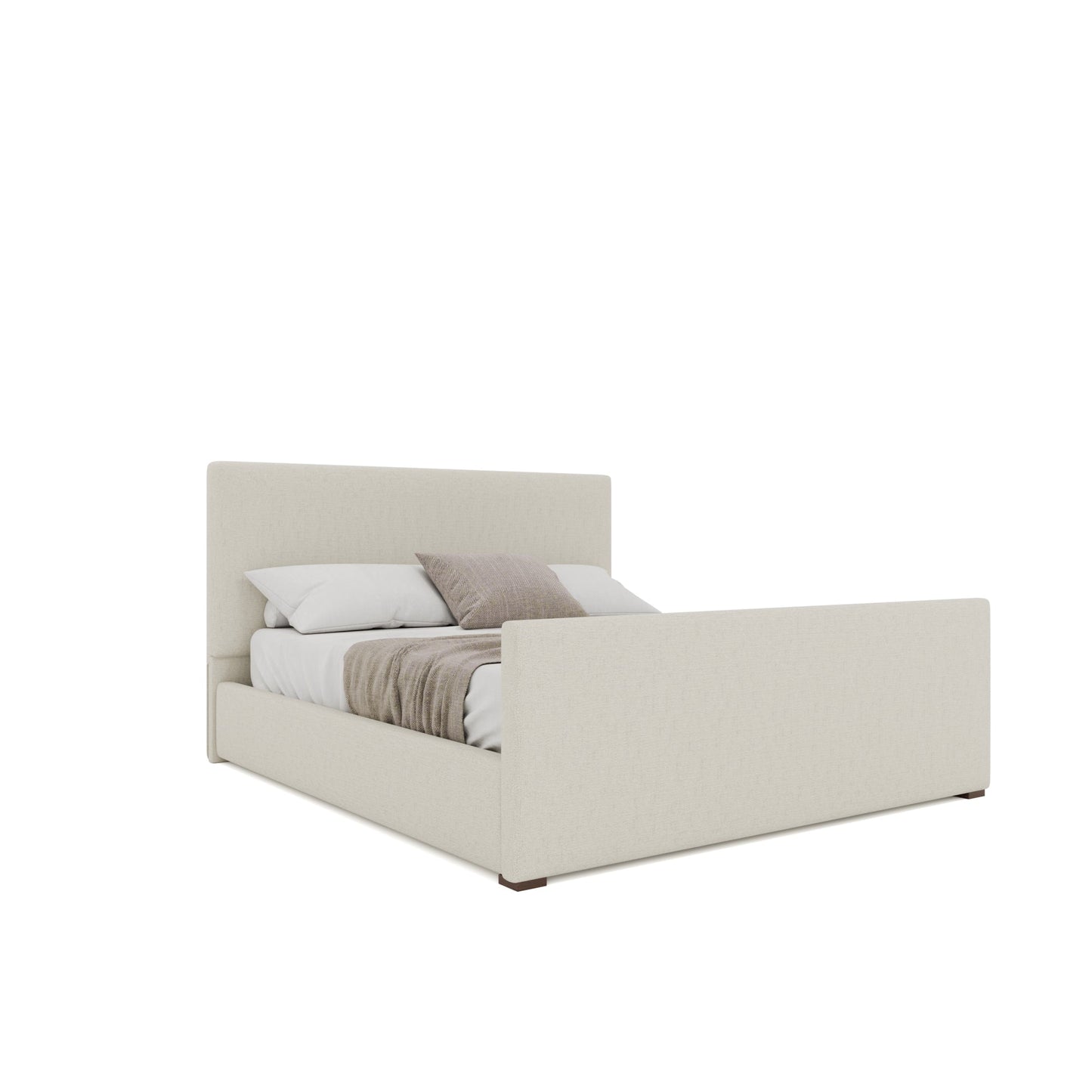 Moyra Plain Luxe Footboard Upholstered Bed