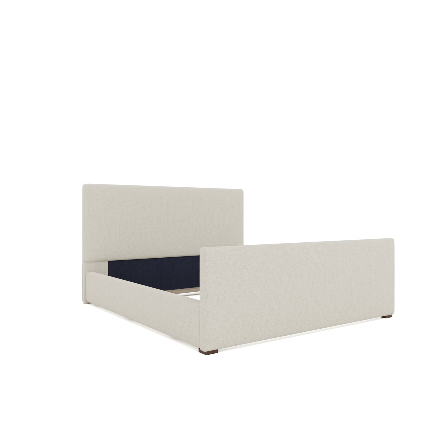 Moyra Plain Luxe Footboard Upholstered Bed