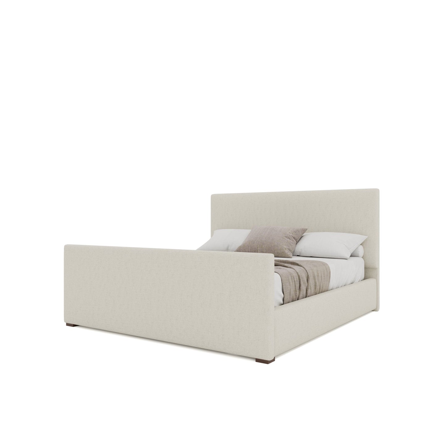 Moyra Plain Luxe Footboard Upholstered Bed