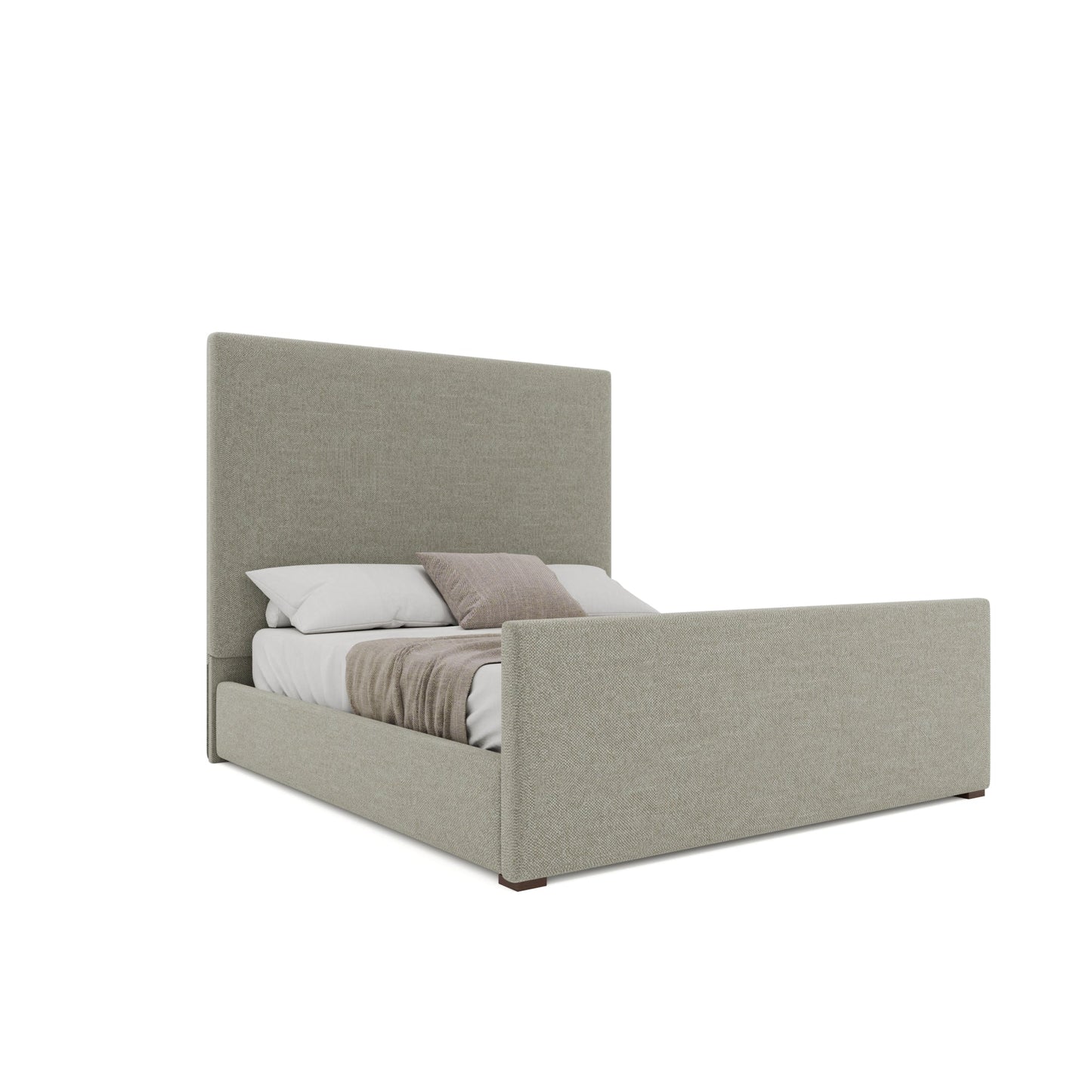 Moyra Plain Luxe Footboard Upholstered Bed