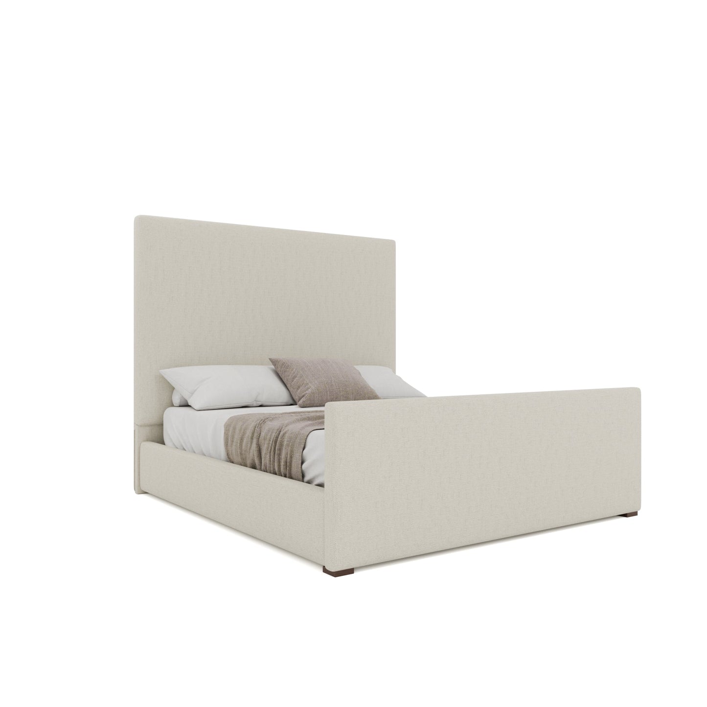Moyra Plain Luxe Footboard Upholstered Bed