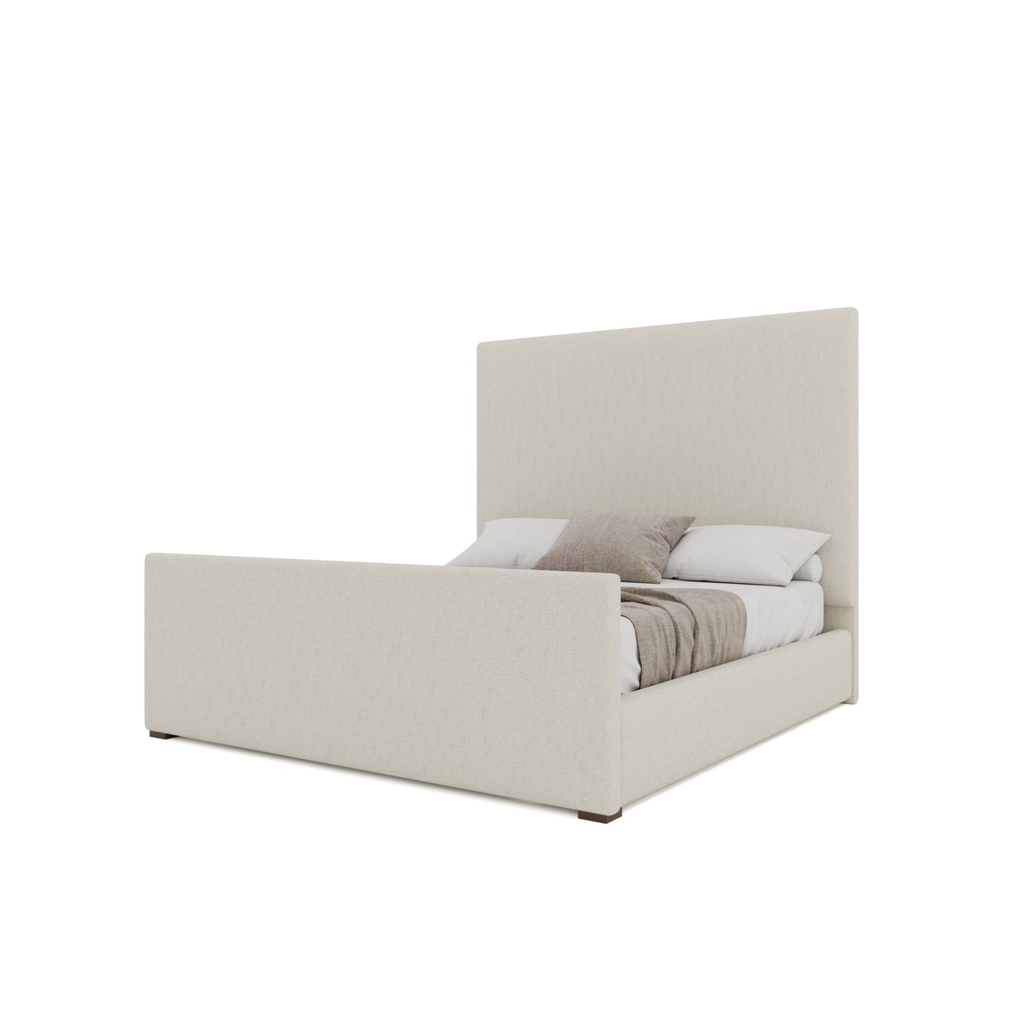 Moyra Plain Luxe Footboard Upholstered Bed