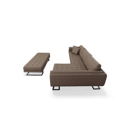Brava Leather Sofa with Chaise