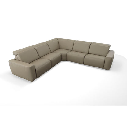 Cliff Leather Motion Sectional 5 Pieces