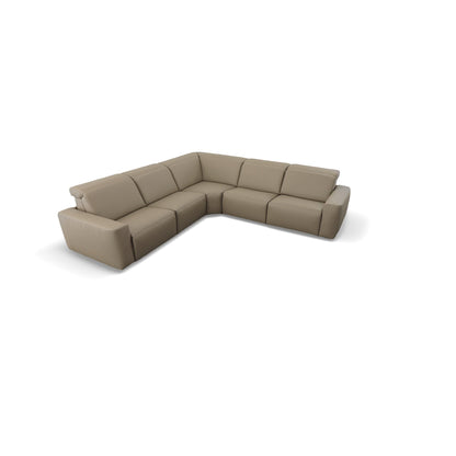 Cliff Leather Motion Sectional 5 Pieces