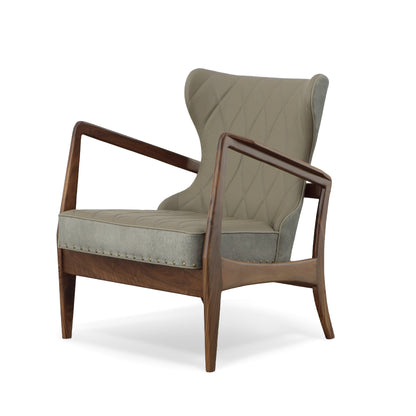 Ind Mid Century Leather Lounge Chair