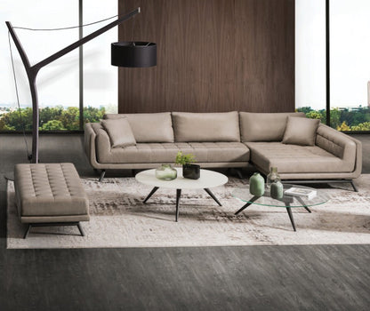 Brava Leather Sofa with Chaise