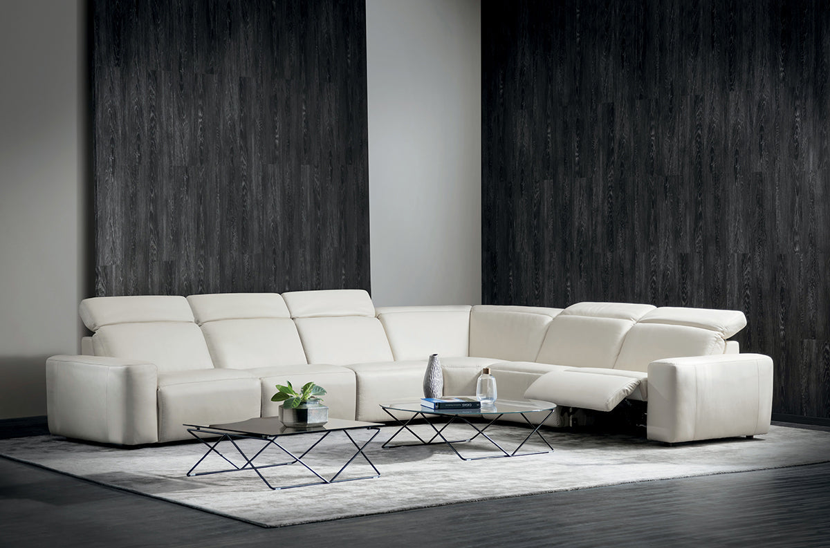 Cliff Leather Motion Sectional 5 Pieces