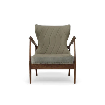 Ind Mid Century Leather Lounge Chair