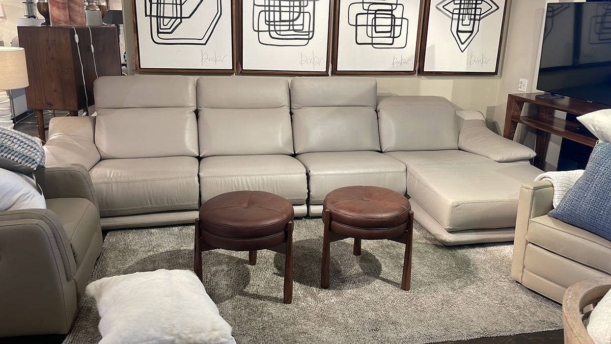Modena Leather Motion Sectional 4 Pieces